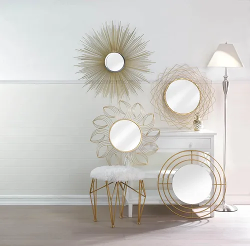 Vista 2 de Espejo Golden Rays 32"x32