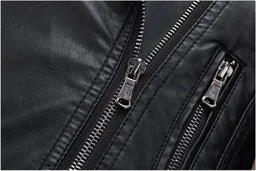Vista 3 de LJYH Chaqueta de cuero PU de moda para niños y niñas con cremallera