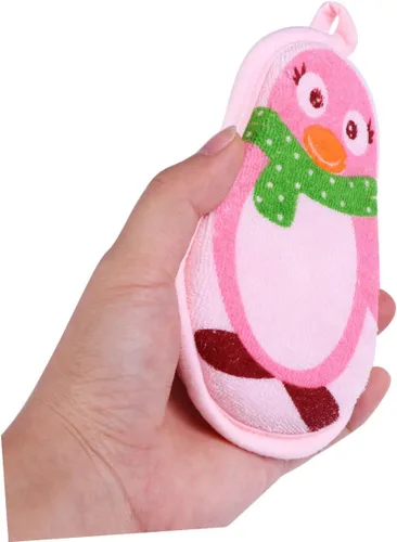 Vista 8 de ibasenice Toalla de baño para bebé, toalla de baño para niños, toallas de baño para niños, almohadilla exfoliante, esponja de baño para niños
