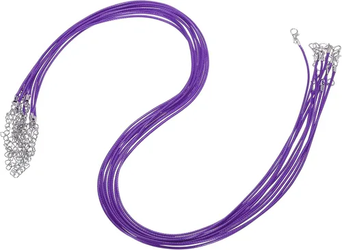 Vista 38 de MECCANIXITY 10 cordones de collar encerado de 18 pulgadas, cadena de collar a granel con cierre de 0.059 in de cuerda de cuero encerado para hacer
