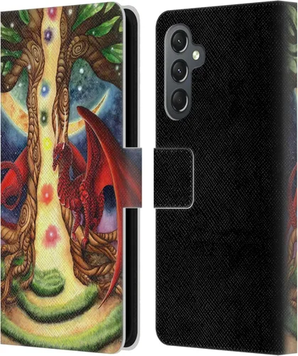 Vista 65 de Head Case Designs Officially Licensed Carla Morrow Galactic Entrancement Dragons Leather Wallet Case Compatible with Samsung Galaxy A07 4G