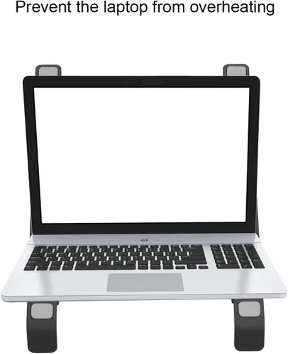 Vista 4 de PerGar Soporte para laptop, soporte de aluminio para laptop, soporte para computadora portátil para escritorio, soporte ajustable de aluminio