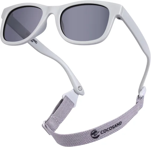 Vista 10 de COCOSAND Flexible Polarized Baby Sunglasses with Strap Beige
