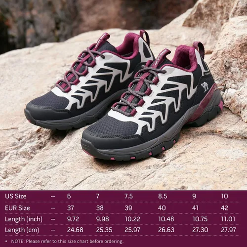 Vista 6 de CAMELSPORTS Zapatos de senderismo para mujer, impermeables, ligeros, antideslizantes, transpirables, para exteriores, para senderismo y caminar