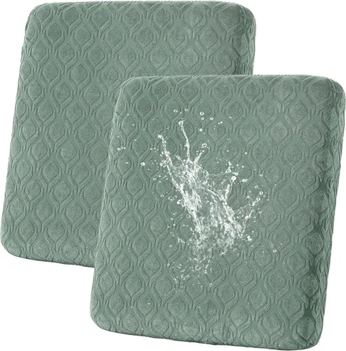 Vista 13 de Fundas de cojín impermeables para sofá biplaza, fundas de cojín de sofá mágico de jacquard, fundas de cojín lavables y elásticas, protector
