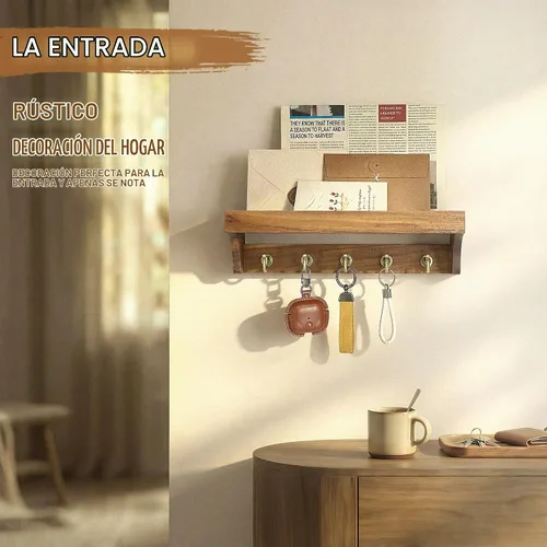 Vista 4 de Rebee Vision Soporte para llaves de 14 pulgadas - Acacia