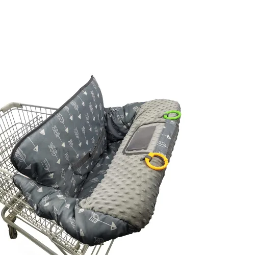 Vista 7 de RHYDEER Funda para carrito de compras para bebé, funda para silla alta 2 en 1, enrolla y listo, ajuste universal