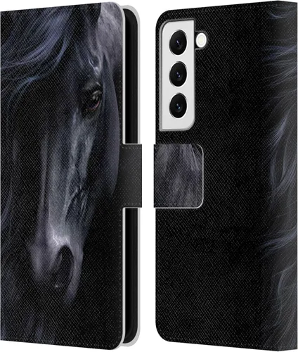 Vista 266 de Head Case Designs Officially Licensed Laurie Prindle A Morgan Christmas Western Stallion Leather Wallet Case Compatible with Samsung Galaxy A07 4G