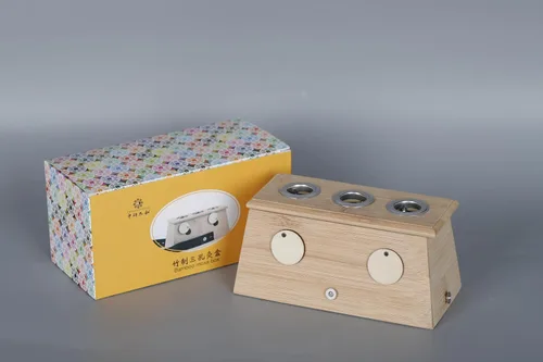 Vista 2 de Solid Wood Small moxibustion Box moxibustion Therapy