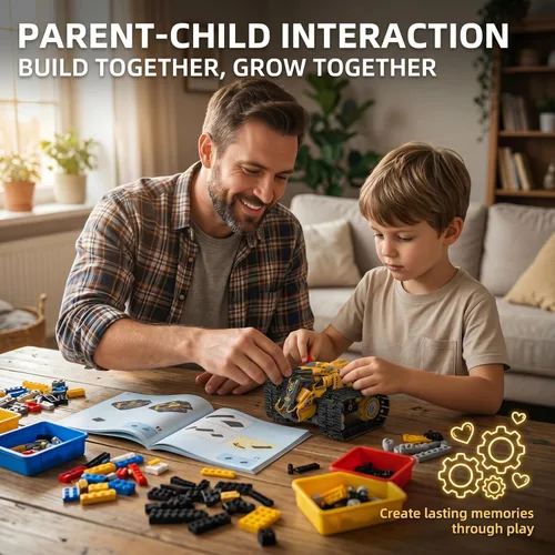 Vista 4 de Kit de construcción de robot para niños de 8 a 12 años, juguetes de construcción STEM 5 en 1 con control remoto y aplicación, más de 373 piezas
