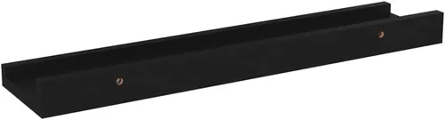 Vista 5 de Estantes de oficina, estantes de baño, estantes de almacenamiento, 4 piezas, color negro, 15.7 x 3.5 x 1.2 pulgadas, adecuados para decoración