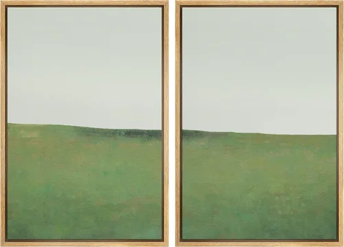 Vista 11 de MUDECOR Lienzo enmarcado para pared, bosque brumoso, reflejos, paisaje tranquilo, ilustraciones modernas, arte decorativo, bohemio, tranquilo/zen