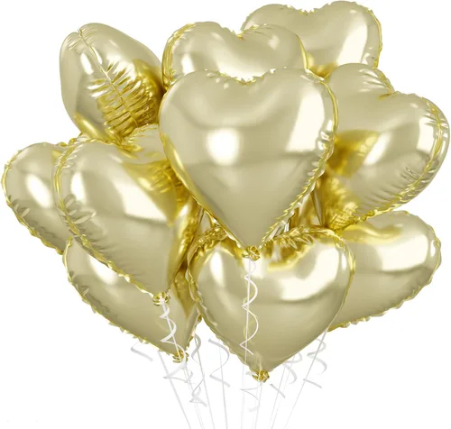 Vista 57 de Globos de corazón azul bebé, 10 piezas de globos en forma de corazón azul claro y blanco pastel, globos de papel de aluminio blanco arena crema