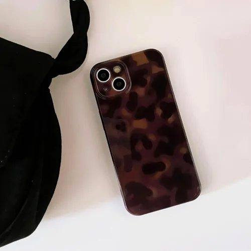 Vista 9 de Funda protectora estética de tortuga para iPhone 12 de 6.1 pulgadas, diseño retro con estampado de leopardo y ámbar marrón y ámbar para iPhone 12