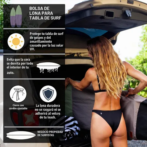 Vista 2 de Ho Stevie! Funda de lona para tabla de surf, sin cera derretida en el coche, protección contra el sol/ding