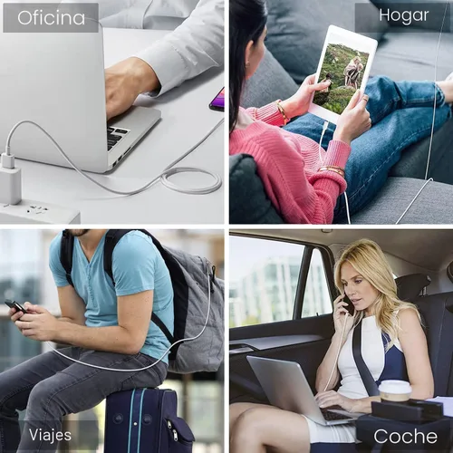 Vista 7 de Cable de carga rápida para iPhone [Certificado MFi de Apple] Paquete de 3 cables de 3 pies USB-A a Lightning, cable de carga para iPhone compatible