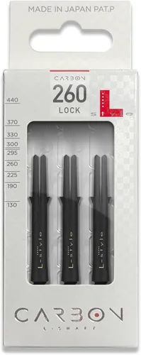 Vista 9 de L-style L-Shaft Carbon Locked Dart Shafts – Lightweight Carbon Shafts for Soft Tip & Steel Tip Darts – Set of 3