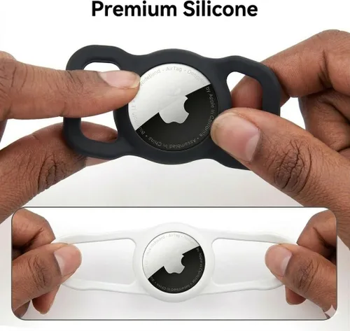 Vista 3 de Airtag - Soporte para collar de perro (2 unidades) para Apple Airtags Funda antipérdida de aire compatible con collares de perro de gato