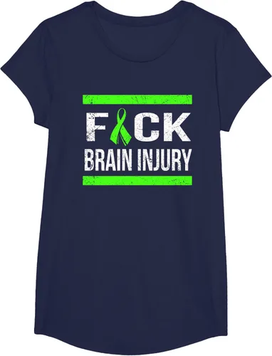 Vista 29 de Apoyo Daño cerebral Concienciación T Shirt, mujer L, Asphalt Negro