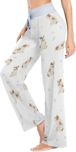 Vista 3 de vvfelixl Pantalones de pijama para mujer, yoga, pastor alemán, ropa de dormir, ejercicios, ropa de dormir
