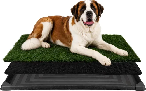 Vista 14 de Almohadilla de Césped Artificial para Orina de Cachorros para Perros y Mascotas Pequeñas - Almohadillas de Césped Reutilizables de 4 Capas de 16x20