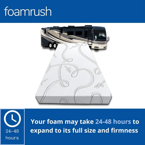 Vista 5 de FoamRush Colchón de espuma viscoelástica de gel de 6 pulgadas tamaño individual (38 x 80 pulgadas) con funda de algodón, firmeza media, comodidad