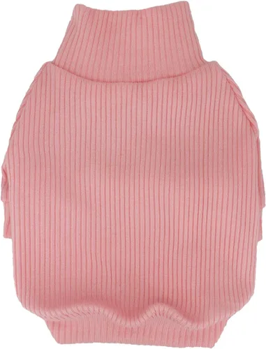 Vista 3 de LOPHIPETS Suéteres de cuello alto para perros pequeños para Chihuahua Teacup Yorkie Cachorro Ropa para Gatos - Rosa Claro Brillante/XXS