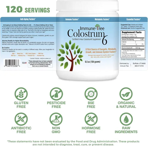 Vista 6 de Polvo calostro Immune Tree de 6.5 onzas., 9902, 1
