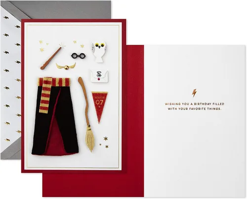 Vista 7 de Hallmark Tarjeta de cumpleaños de Harry Potter (cosas favoritas)