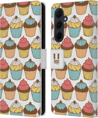 Vista 167 de Head Case Designs Assortment Cupcakes Happiness Leather Wallet Case Compatible with Samsung Galaxy A07 4G Surtido