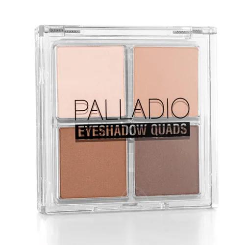 Vista 15 de Palladio Sombra de ojos cuádriceps, aterciopelada pigmentada mate mezclable, acabados metálicos y brillantes, fórmula cremosa, paleta de sombra