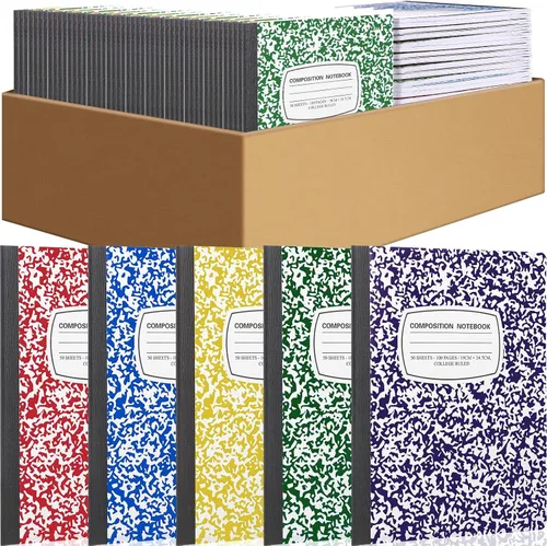 Vista 7 de Fainne Paquete de 60 cuadernos de composición B5 a granel de 7.5 x 9.75 pulgadas, cuadernos de composición con rayas universitarias, 50 hojas