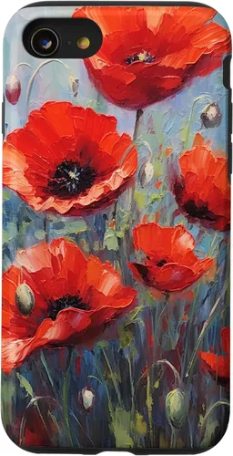 Vista 18 de Funda para iPhone 12/12 Pro Red Poppies Flowers In A Field