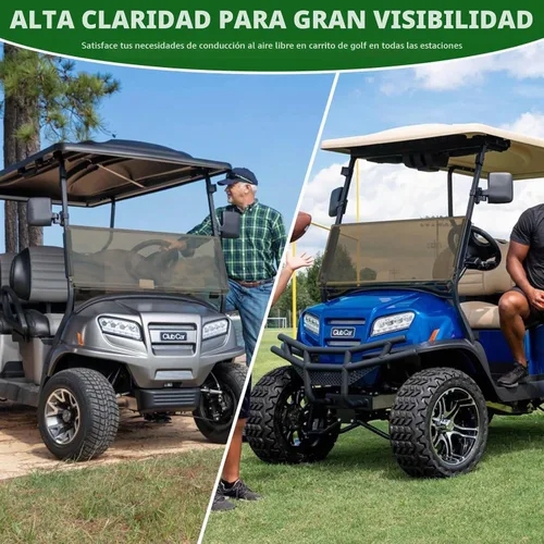 Vista 9 de Parabrisas plegable para carrito de golf de 3/16" (5MM) de espesor, solo compatible con Club Car Precedent 2004+, Tempo 2017+, Onward 2017+