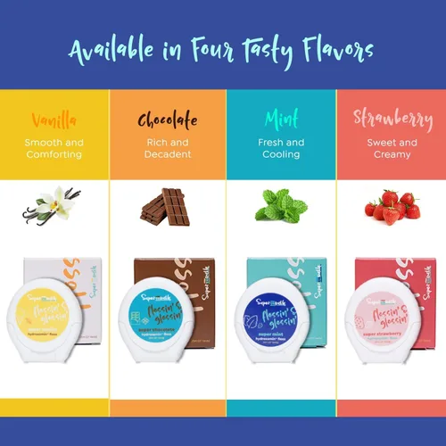 Vista 5 de SuperMouth® Hilo dental sin flúor, hilo dental expansible para eliminar la placa y soporte del esmalte, fórmula suave para niños, adultos y mujeres