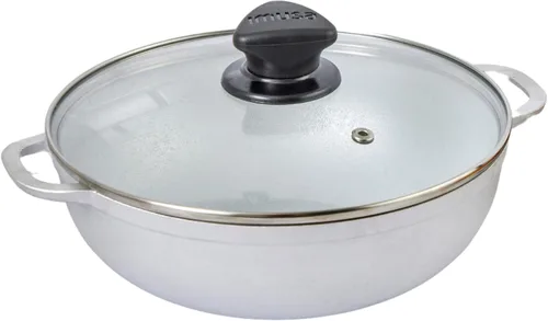 Vista 10 de IMUSA Caldero - Olla con tapa de cristal de 2 cuartos de galón, 7.9 in, aluminio fundido, perfecta para servir grupos pequeños, asas remachadas