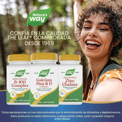 Vista 7 de Suplemento de calcio, magnesio y vitamina D, de Nature's Way, 41420, 100, 1, 1