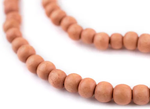 Vista 228 de TheBeadChest: cuentas de madera redondas naturales de 0.315 pulgadas, cuentas de madera sueltas espaciadoras para fabricar joyas, 4 tamaños