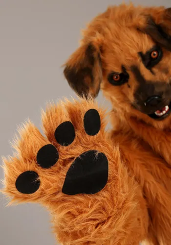 Vista 7 de Traje de Mascota de Perro con Máscara de Boca Móvil para Adultos Multicolor