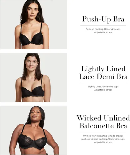 Vista 5 de Victoria's Secret Demi Bra, Dream Angels, Sujetadores para mujer (32A-38DDD)