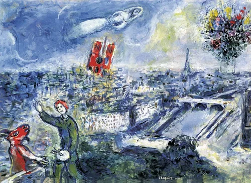 Vista 2 de EuroGraphics (EURHR Le Bouquet De Paris by Marc Chagall - Rompecabezas de 1000 piezas, 1000 piezas, rompecabezas (6000-0850)