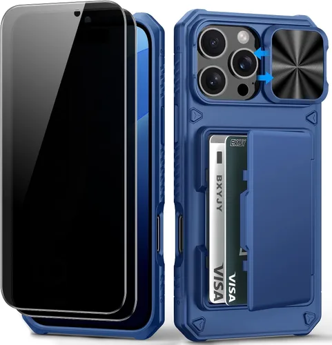 Vista 49 de BXYJY Funda tipo cartera para iPhone 15 Pro, tarjetero (4-5 tarjetas)