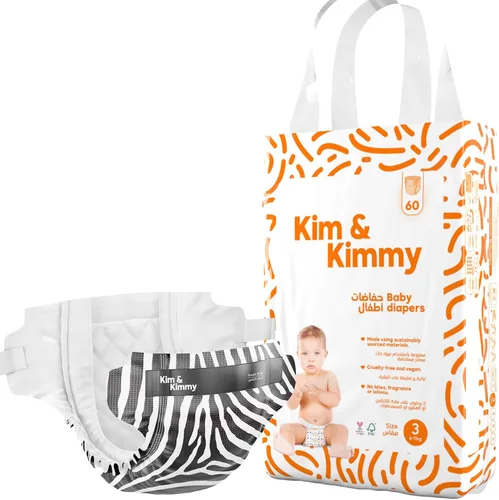 Vista 28 de Kim & Kimmy Pañales ecológicos, talla 2, 9-18 libras, 72 pañales – Protección contra fugas de 12 horas, sin erupciones, hipoalergénicos, ultrasuaves