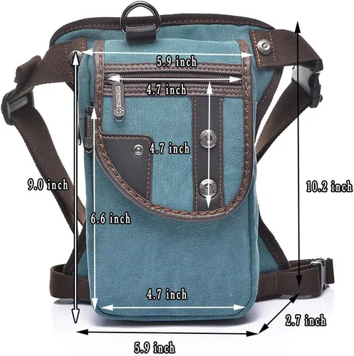 Vista 34 de Riñonera táctica al aire libre para hombres y mujeres, bolsa multifuncional para el muslo para motocicleta, bicicleta, senderismo, viajes, pesca