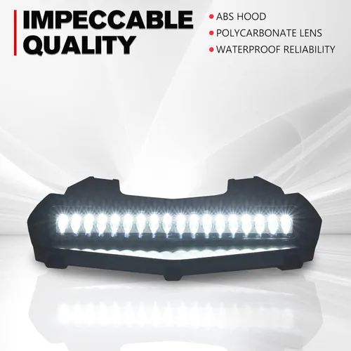 Vista 5 de A & UTV PRO Luz LED de capó para Yamaha Wolverine RMAX RMAX2 RMAX4 1000 2021-2025, accesorios 2021-2025, panel de capó auxiliar delantero DRL Scoop