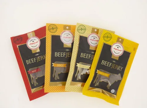 Vista 5 de Aufschnitt - Carne seca alimentada con pasto, baja en sodio, certificada Kosher, apta para dieta cetogénica, paquete de 2, barbacoa