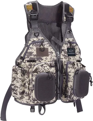 Vista 16 de Bassdash - Chaleco de pesca con mosca de múltiples bolsillos, tamaño ajustable, regalo para hombres y mujeres