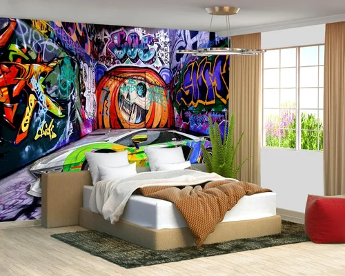 Vista 47 de Papel tapiz espacial 3D para dormitorio, murales de pared extra grandes para sala de estar, 151 x 105 pulgadas (no se puede despegar ni pegar)
