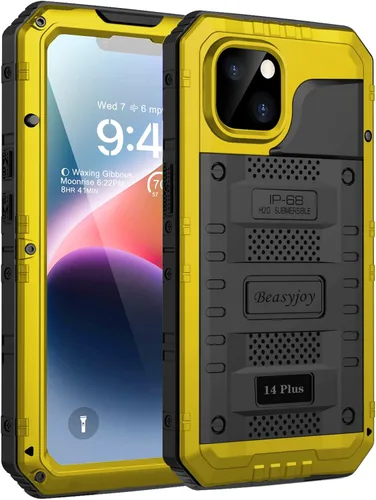 Vista 23 de Beasyjoy Funda impermeable de metal para iPhone 11, resistente, a prueba de golpes, a prueba de polvo, protección resistente, pantalla incorporada