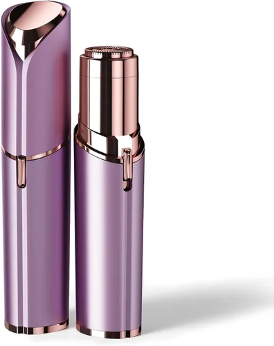 Vista 8 de Kradaa Depilación facial para mujeres: maquinilla de afeitar facial eléctrica con luz LED, mini afeitadora sin dolor y resultados instantáneos